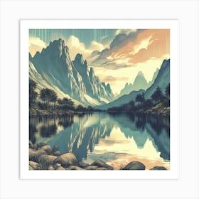 Calm Cascades 14 Art Print