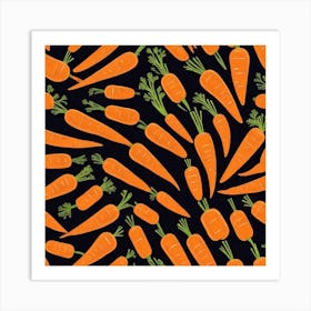 Carrot As A Background Mysterious Art Print