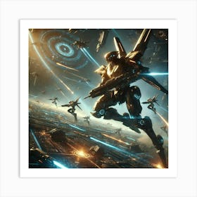 Solar Blade Striders Deployment Art Print