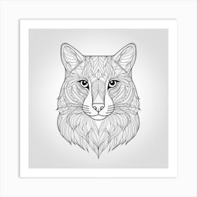Wolf Head Vector Illustration Art Print