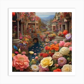 Garden Of Flowers Art Print