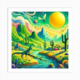 Sleeping in the Cosmic Desert Art Print