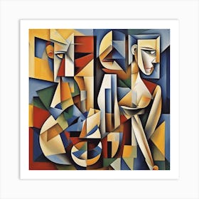 Woman And A Man Art Print