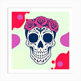 Day Of The Dead Skull 4 Art Print