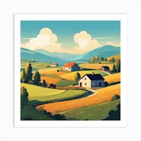 Country Landscape 2 Art Print