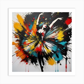 Abstract Ballerina 1 Art Print