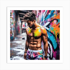 Graffiti Man 9 Art Print