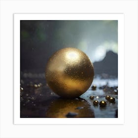 Golden Ball Artwork Art Print