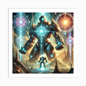 A Stunning Depiction Of Phase Titans, Massive Huma Art Print