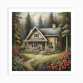 Cabin In The Woods 6 Art Print