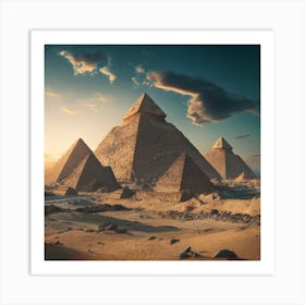 Pyramids Of Giza 8 Art Print