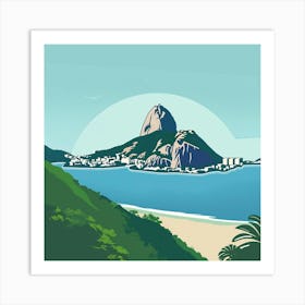 A Sugarloaf Mountain In Rio De Janeiro Minimal I 1719996239 3 Art Print