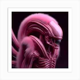Alien Portrait Pink 2 Art Print