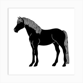 Horse Silhouette Art Print