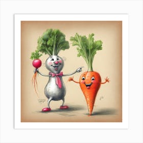 Carrot And Beet Art Print