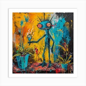 'Blue Alien' Art Print