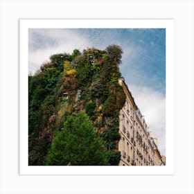 Parisian Vertical Garden II Square Art Print