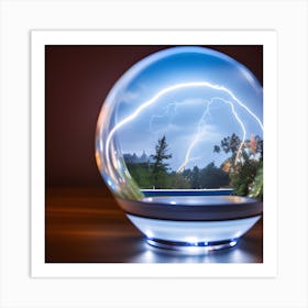 Lightning In A Glass Ball Art Print