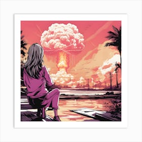 Barbenheimer explosion Art Print