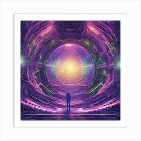 Extreme Close Up Eye, Spaceship Hallway, Alien Couture Fashion, Refraction Xenomorph, Otherworldly G Art Print