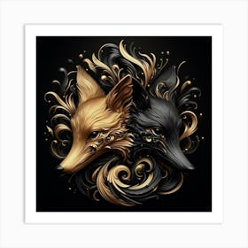 Foxes 1 Art Print