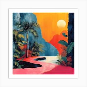 Vibrant Colorful Sunset Art Print