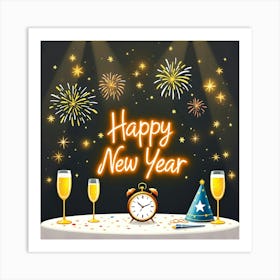 Happy New Year 16 Art Print