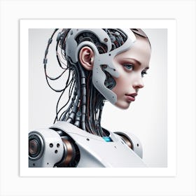 Futuristic Female Robot 18 Art Print