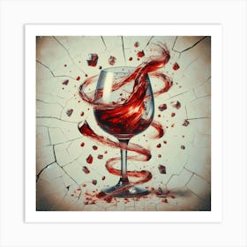 A glass of red wine 3 Art Print