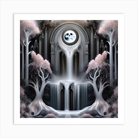 Waterfall In The Forest 4 Art Print