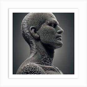 Man With A Wire Head Art Print