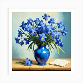 Blue Iris Art Print