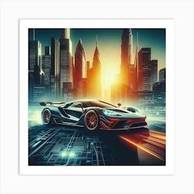 Futuristic Sports Car 77 Poster