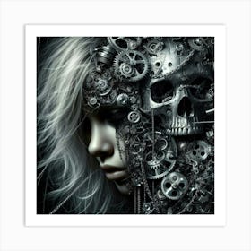 Clockwork Skull Art Print