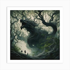 Dragon In The Forest Art Print