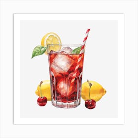 Cherry Martini Art Print