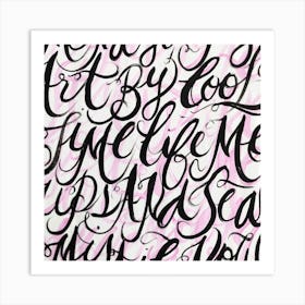 Abstract Lettering Square Art Print