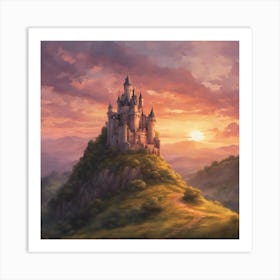 Castle At Sunset 1 Art Print