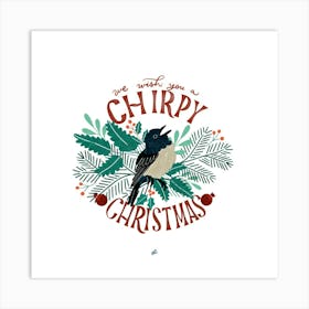 Chirpy Christmas Art Print