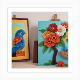 Bird And Flower Art Print