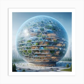 Futuristic Sphere 4 Art Print