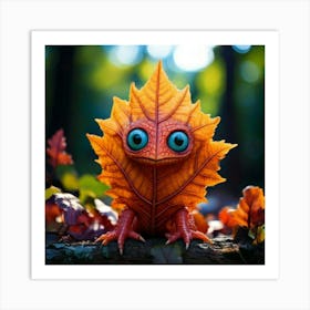 Firefly Quirky Leaf Creature In A Vibrant Fantasy 22512 (2) Art Print