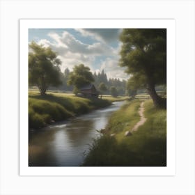 Landscape Painting 212 Art Print