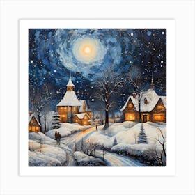 Frosty Whispered Carols Art Print