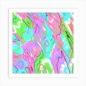 Pastel Abstract Painting Art Print