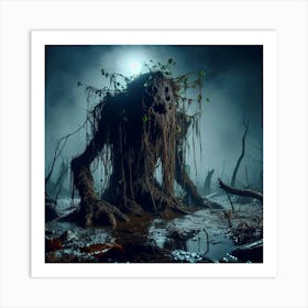 Tree In A Swamp Art Print