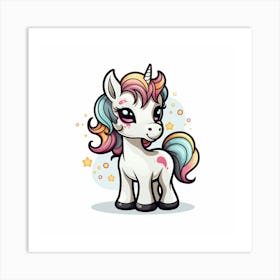 Cute Unicorn 734 Art Print