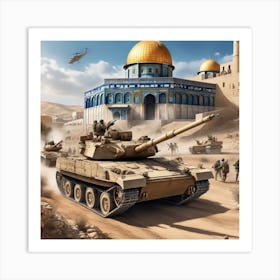 Iraqi Tank Art Print