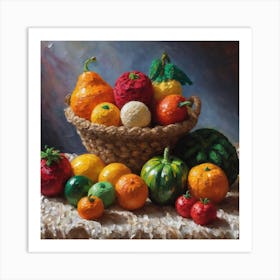 Basket Of Fruits Art Print