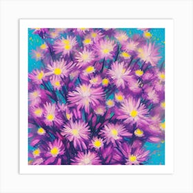 Aster Flowers 16 Art Print